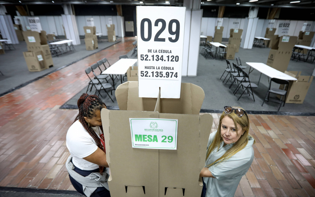 Roban computadores con material electoral en sede de escrutinios en Bogotá