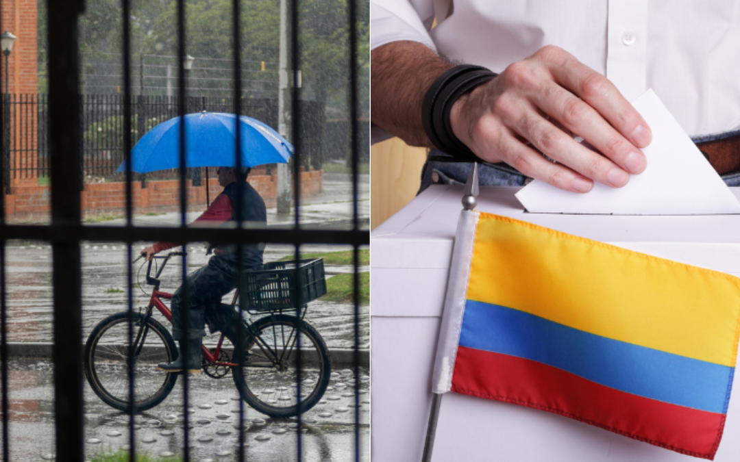 Ideam alerta sobre lluvias en la tarde de las elecciones en Colombia