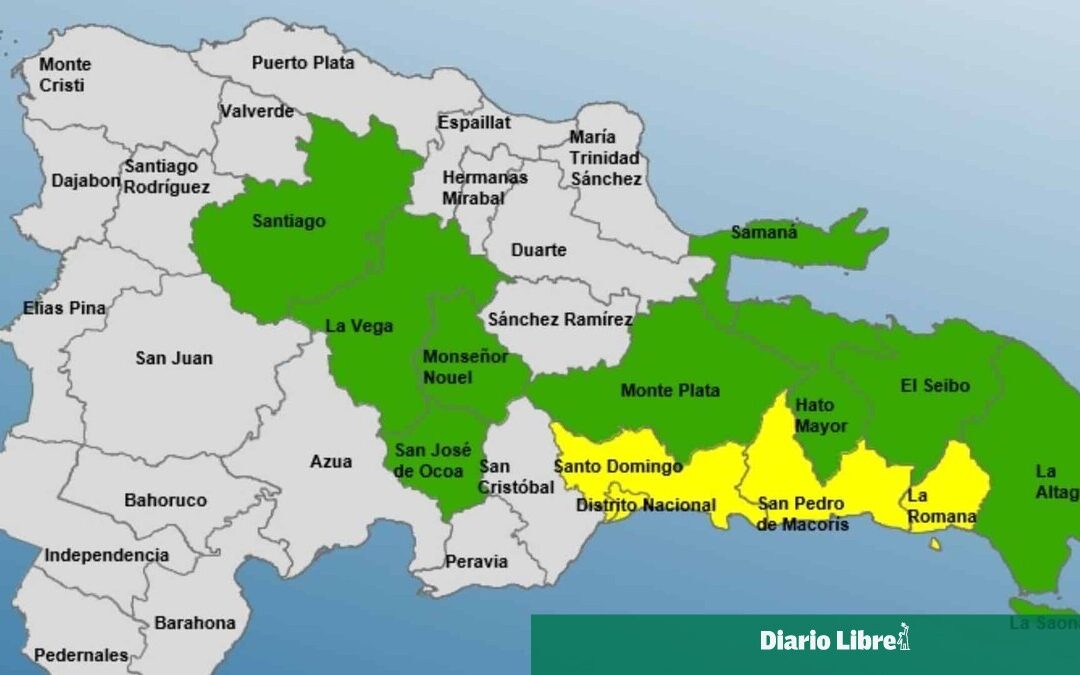 COE mantiene alertas por lluvias intensas en varias provincias de RD