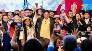 Aída Quilcué lidera minga indígena en apoyo a Iván Cepeda con cierre en Cali