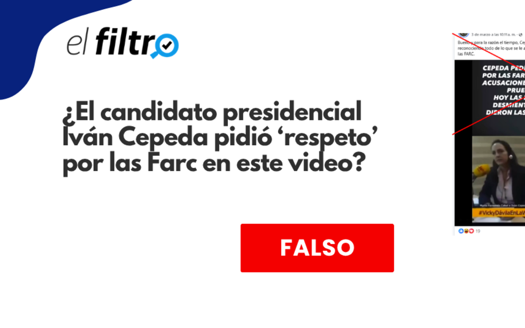 Iván Cepeda pide respeto para organizaciones campesinas, no para las Farc